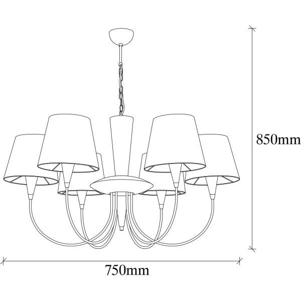 Suspension en métal et tissu Pardo - ASI-0900