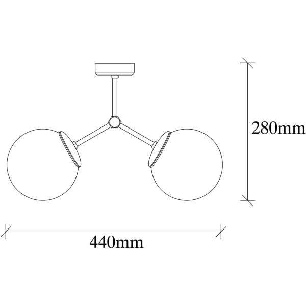 Suspension en métal et verre Damar - ASI-0242