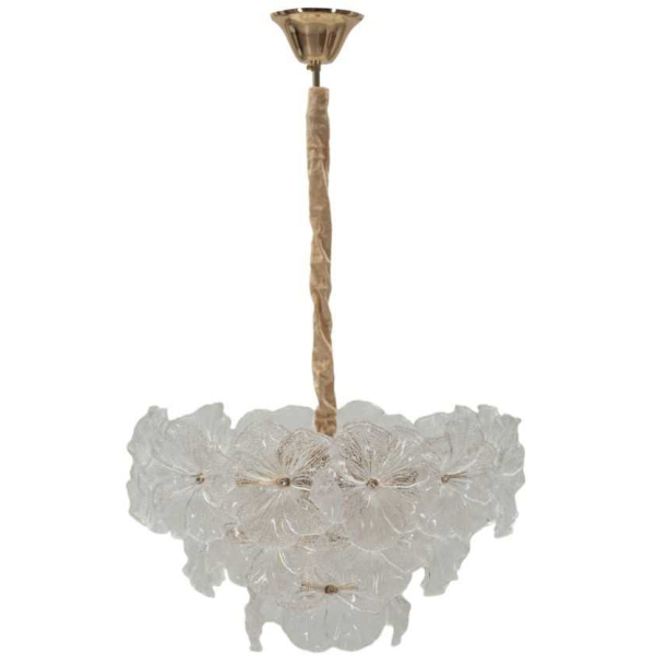 Suspension en métal et verre Ibiscus 47 x 73 cm