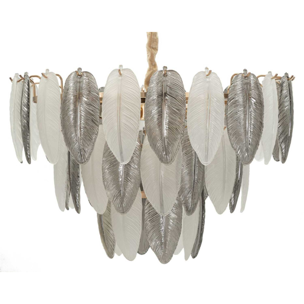 Suspension en métal et verre Leafy 60 x 87 cm - 129