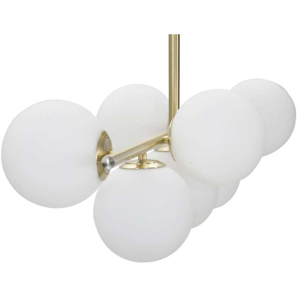 Suspension en métal et verre 7 abat-jour 81 x 30 x 74 cm - 179