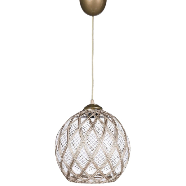 Suspension en plastique et coton chandelier