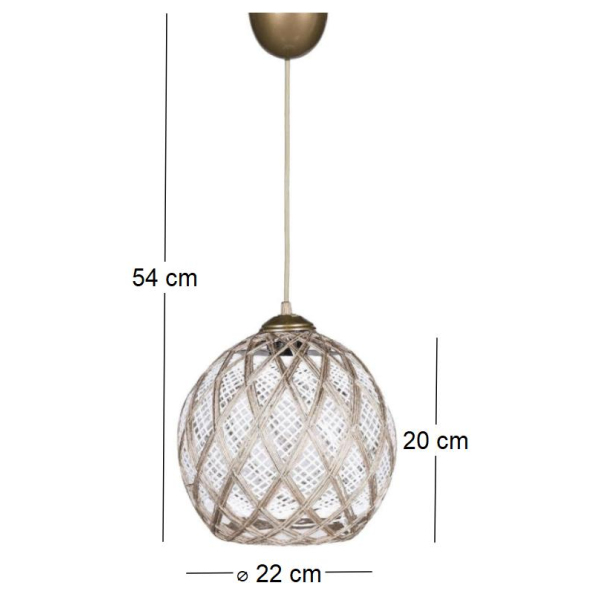 Suspension en plastique et coton chandelier - ASI-0211