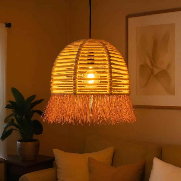 Suspension en raphia Beckie - HANAH HOME