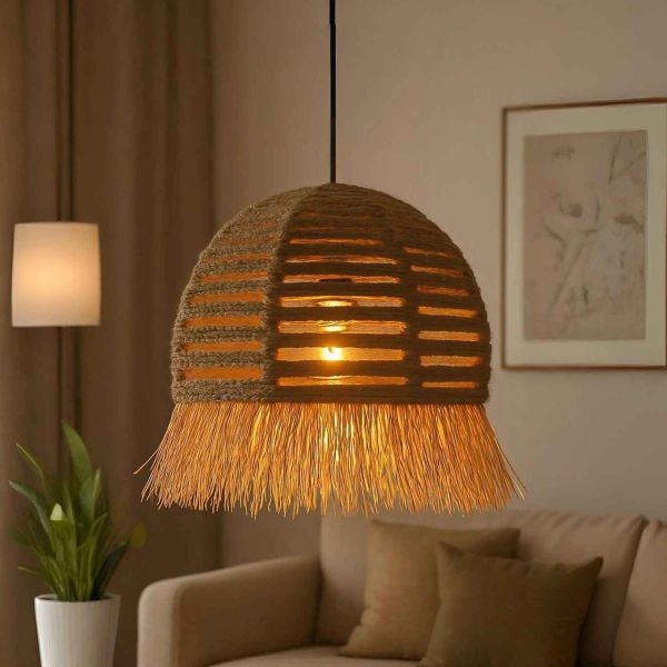 Suspension en raphia Beckie - HANAH HOME