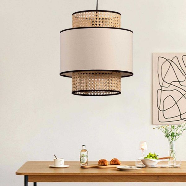 Suspension en rotin effet cannage Diana - HANAH HOME