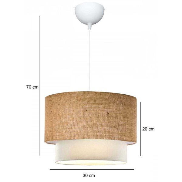 Suspension en tissu effet lin Nature - ASI-0892