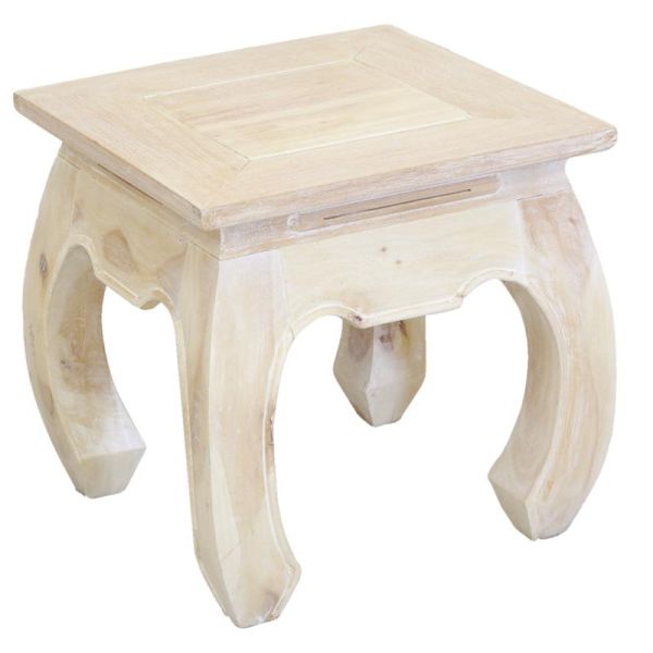 Table basse en acajou blanchi OPIUM