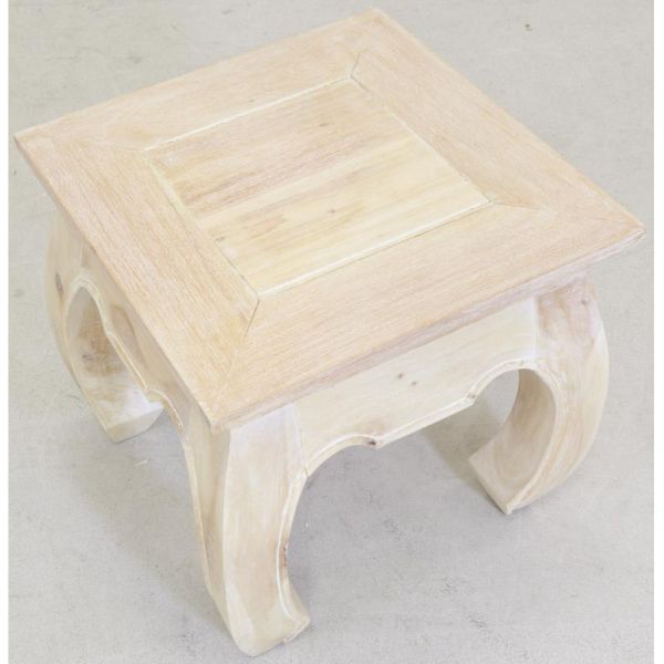 Table basse en acajou blanchi OPIUM - AUBRY GASPARD