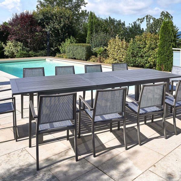 Table en aluminium extensible 8 à 10 personnes Santorin - 7