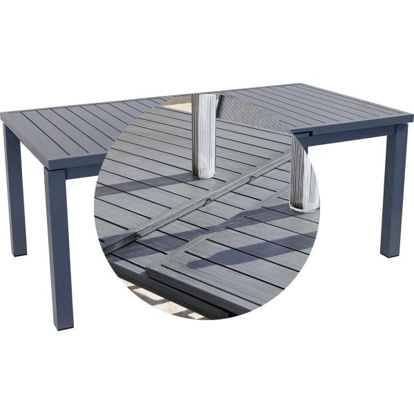 Table en aluminium extensible 8 à 10 personnes Santorin