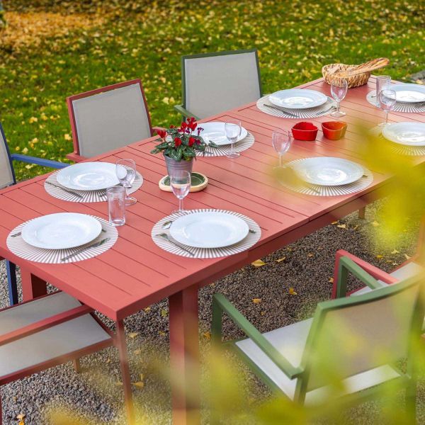 Table en aluminium extensible 8 à 10 personnes Santorin - 729