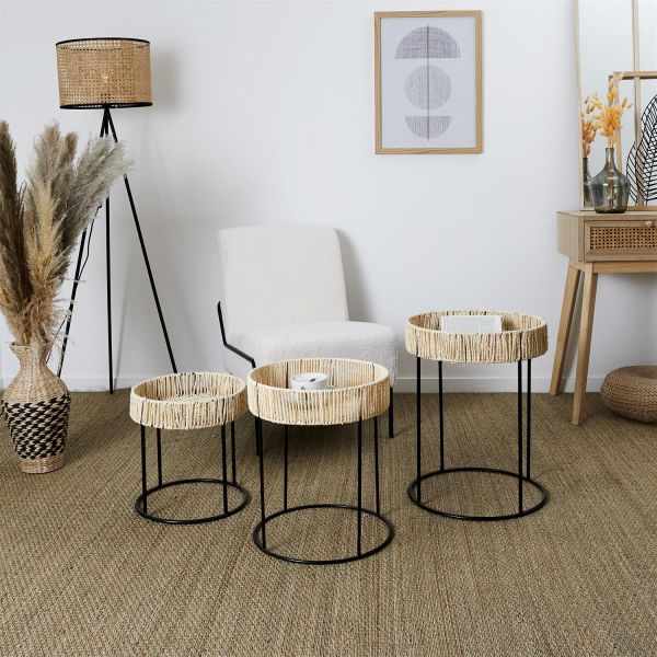 Table d'appoint Blue Lagon (Lot de 3) - THE HOME DECO FACTORY