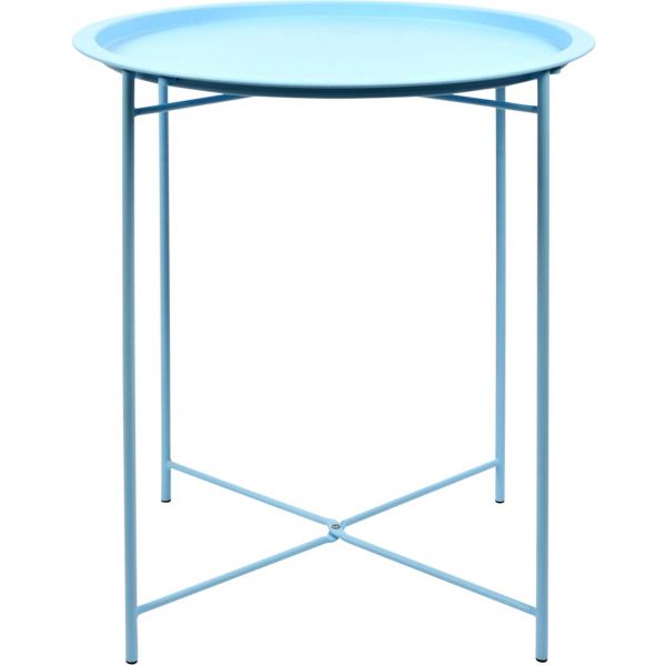 Table d'appoint en acier nuances de bleu