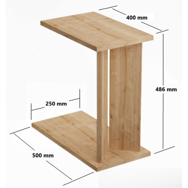 Table d'appoint en aggloméré Lun - ASI-2207