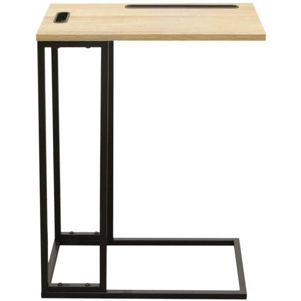 Table d'appoint en bois et métal avec support tablette - CMP-2320