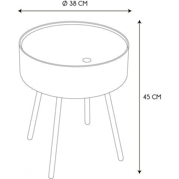 Table d'appoint avec coffre intégré Eugénie - CMP-3595