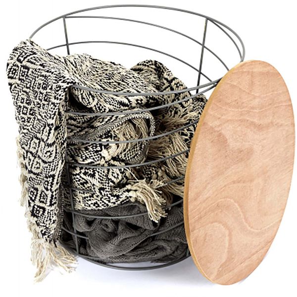 Table d'appoint filaire en bois et métal Cyclone - 18,90