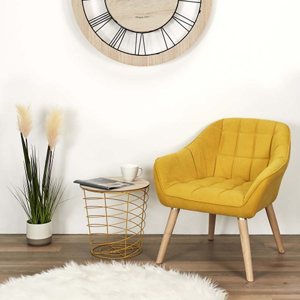 Table d'appoint filaire en bois et métal Cyclone - 19,90