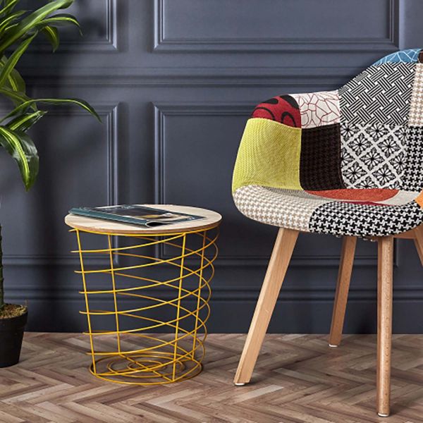 Table d'appoint filaire en bois et métal Cyclone - THE HOME DECO FACTORY