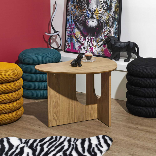 Table d'appoint en mdf Calypso 60 x 48 x 42 cm - THE HOME DECO FACTORY