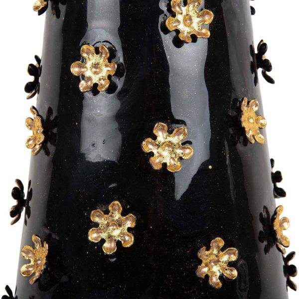 Table d'appoint en métal Golden Flowers - PRE-1769