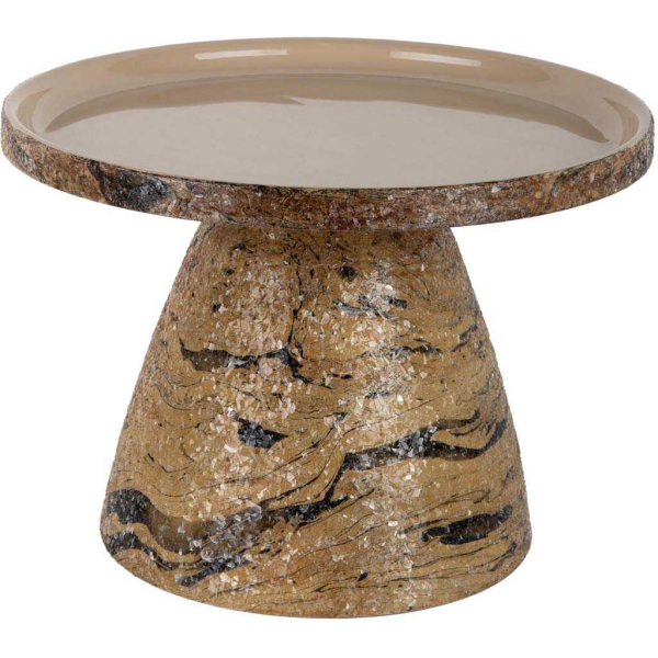 Table d'appoint en métal Mosaic Marble