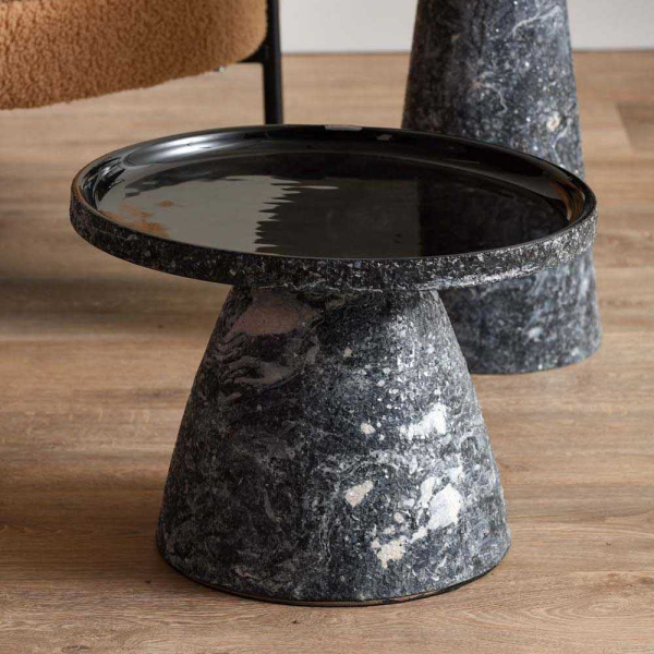 Table d'appoint en métal Mosaic Marble - LEITMOTIV