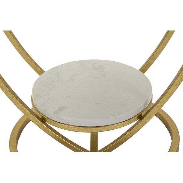 Table d'appoint en métal et marbre Heart 40 x 45.5 cm - 7