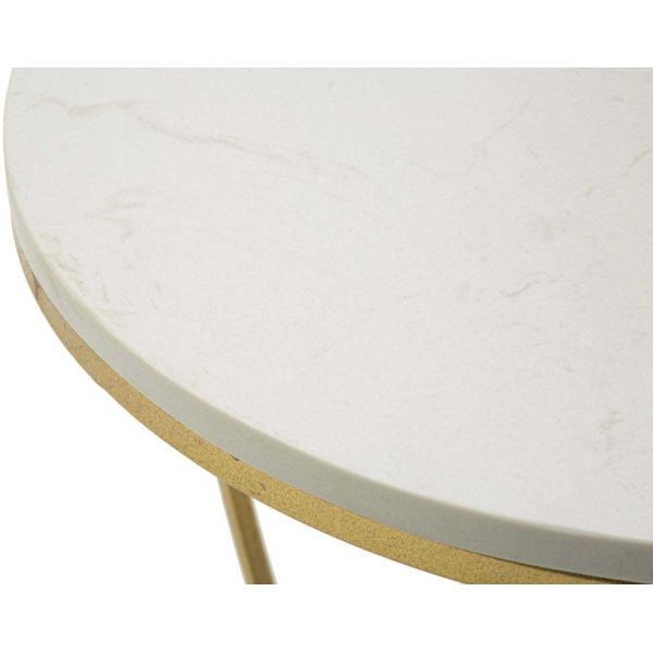 Table d'appoint en métal et marbre Heart 40 x 45.5 cm - 8