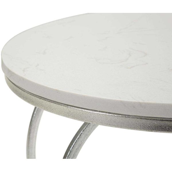 Table d'appoint en métal et marbre Heart 40 x 45.5 cm - 8