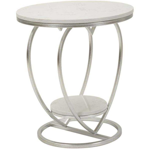Table d'appoint en métal et marbre Heart 40 x 45.5 cm - 109