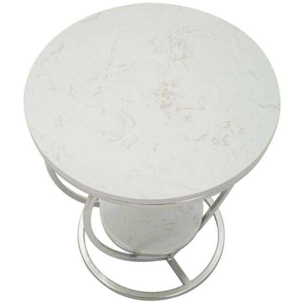Table d'appoint en métal et marbre Heart 40 x 45.5 cm - 6