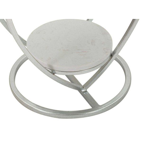 Table d'appoint en métal et marbre Heart 40 x 45.5 cm - 7