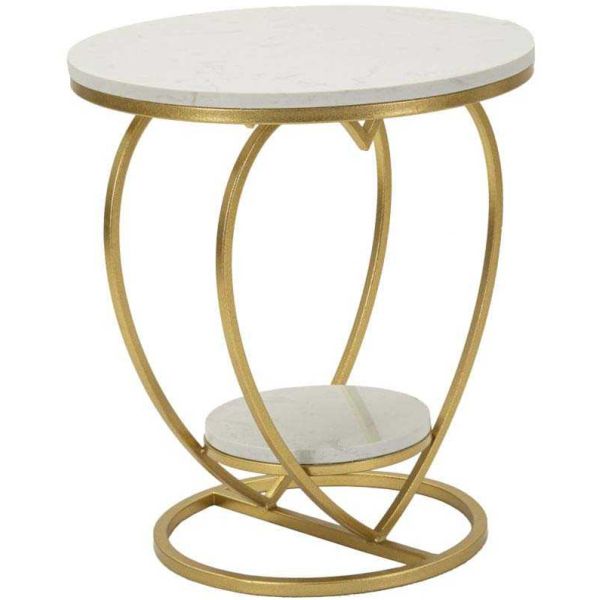 Table d'appoint en métal et marbre Heart 40 x 45.5 cm - 109