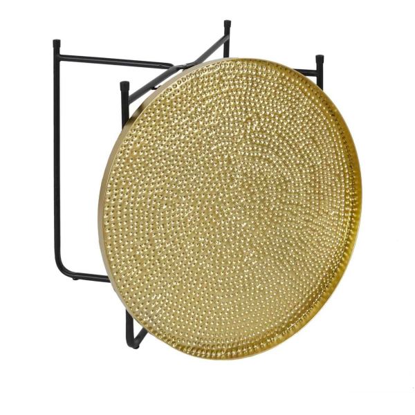 Table d'appoint en métal martelé Alia 50 cm - CMP-5310