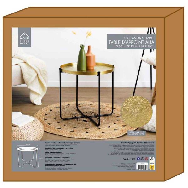 Table d'appoint en métal martelé Alia 50 cm - 5