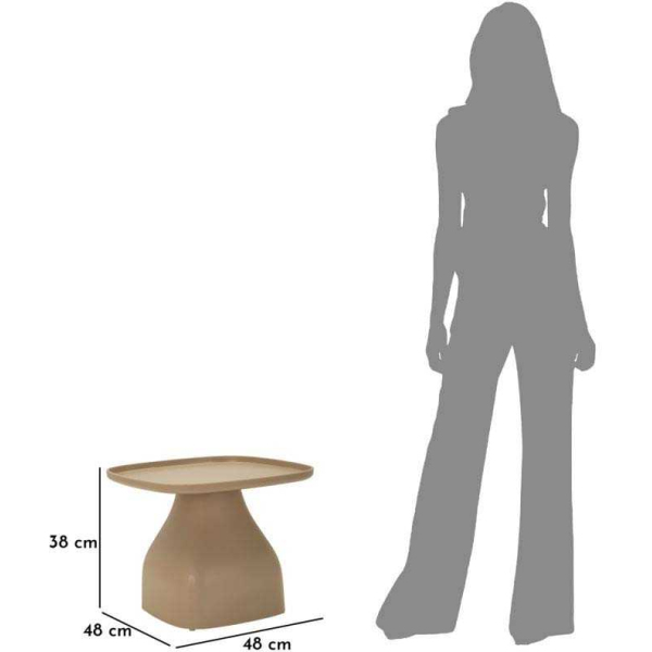 Table d'appoint en plastique Gea 48 x 48 x 38 cm - MAU-0575