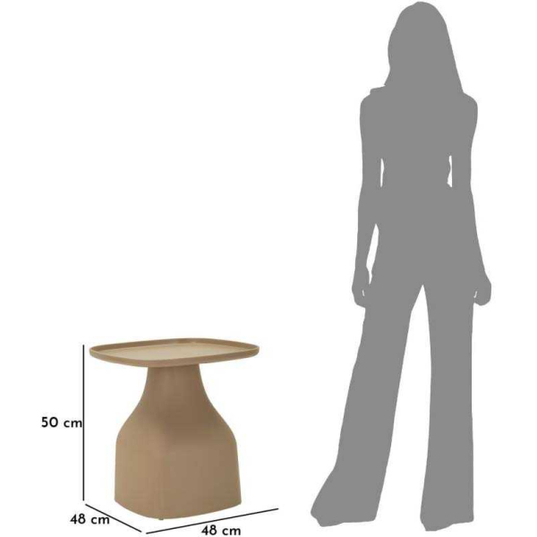 Table d'appoint en plastique Gea 48 x 48 x 50 cm - MAU-0571