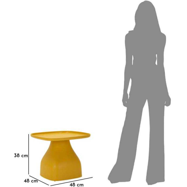 Table d'appoint en plastique Gea 48 x 48 x 38 cm - MAU-0573