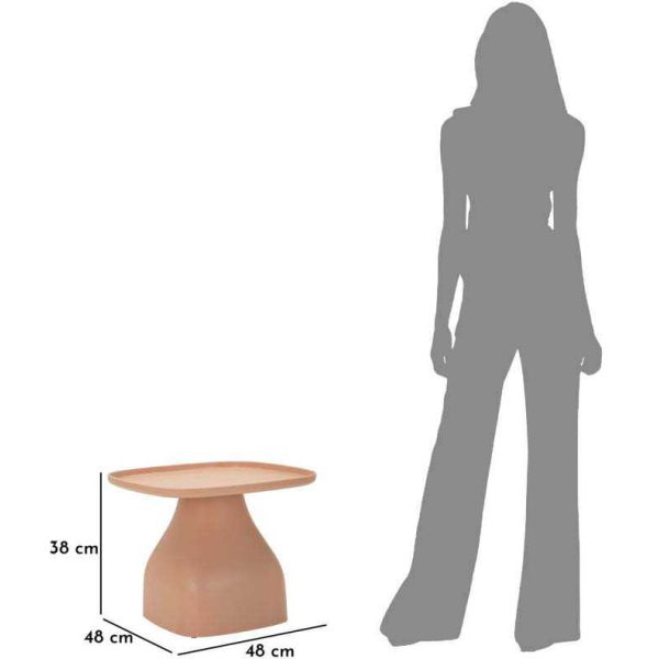 Table d'appoint en plastique Gea 48 x 48 x 38 cm - MAU-0574