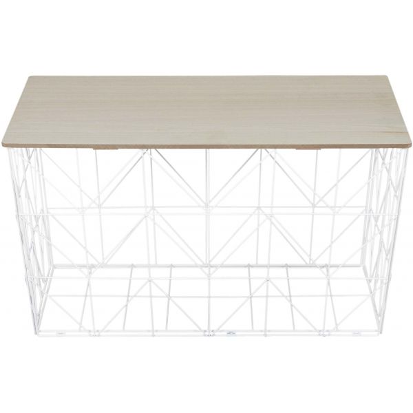 Table d'appoint pliable filaire plateau en bois - CMP-3509
