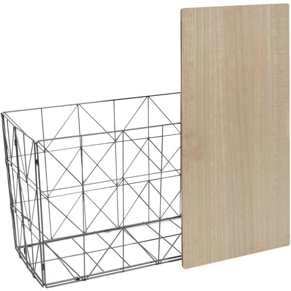 Table d'appoint pliable filaire plateau en bois - CMP-3510