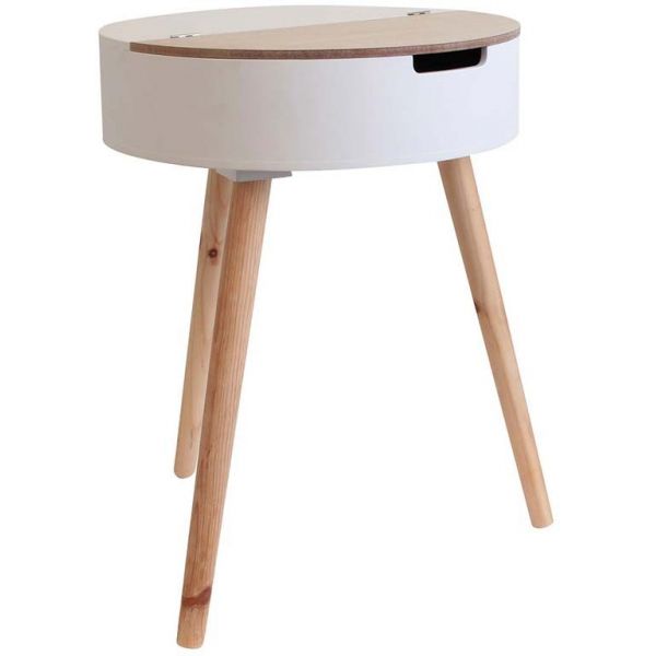 Table d'appoint ronde coffre intégré - 42,90