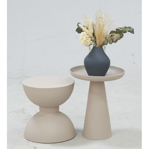 Table d'appoint ronde en métal Sablier - 6