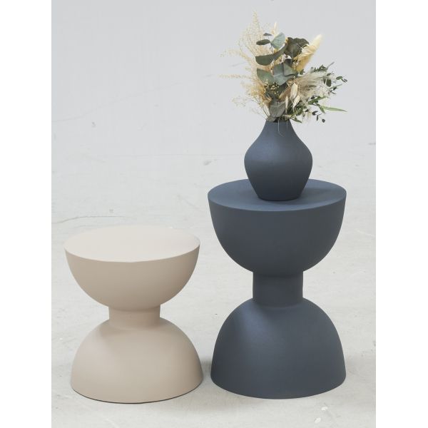 Table d'appoint ronde en métal Sablier - 7
