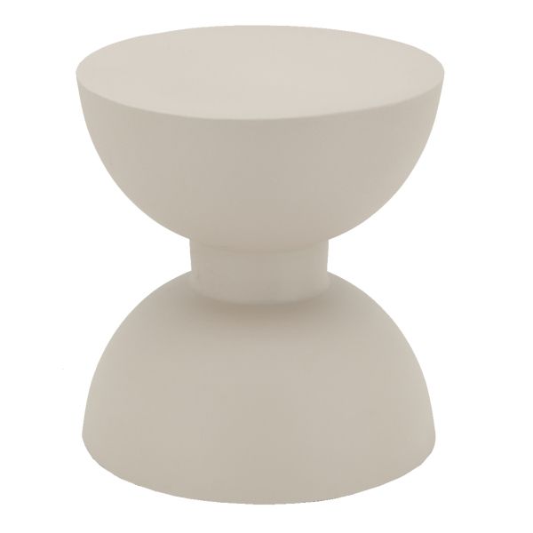 Table d'appoint ronde en métal Sablier