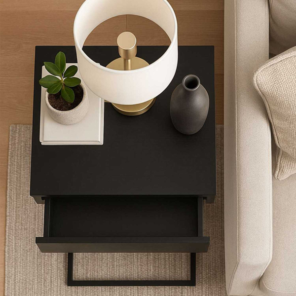 Table d'appoint avec tiroir Veno - 5