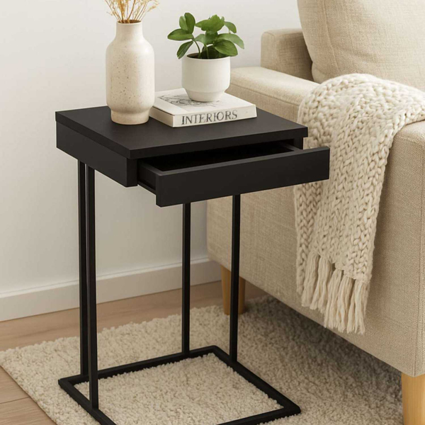Table d'appoint avec tiroir Veno - 6