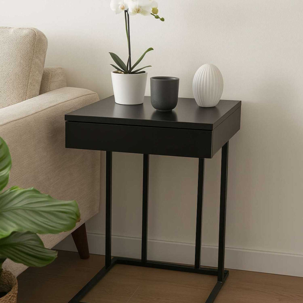 Table d'appoint avec tiroir Veno - 7
